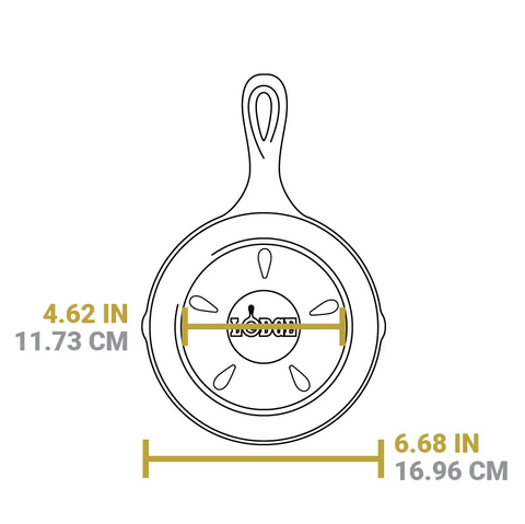 6.5 Inch Seasoned Cast Iron Smoker Skillet