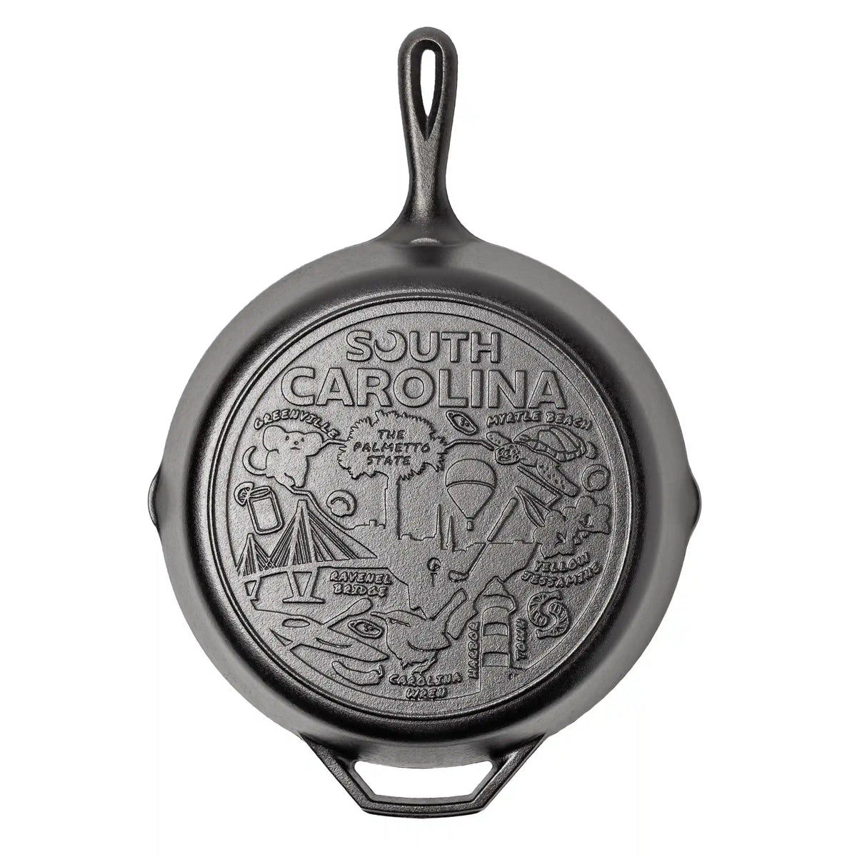 American Road Trip: 12 Inch Seasoned Cast Iron Skillet, South Carolina